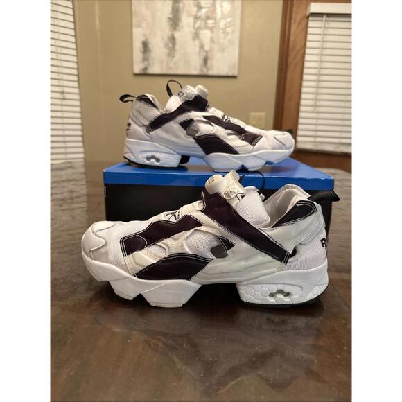 Reebok InstaPump Fury Overbranded White Black Slip On AR1413 2016 Mens Size 11 - Picture 3 of 8